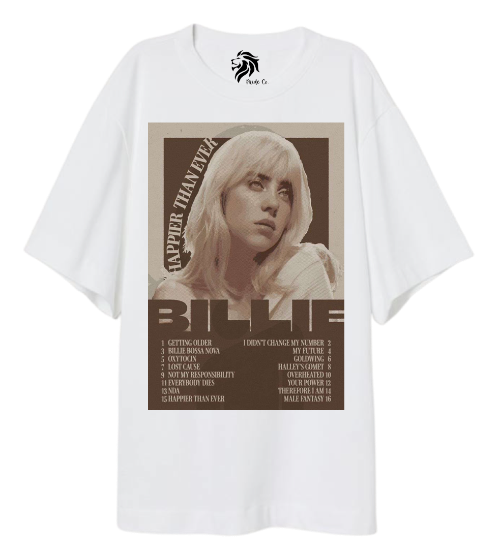 A Billie Eilish Oversized White Tee