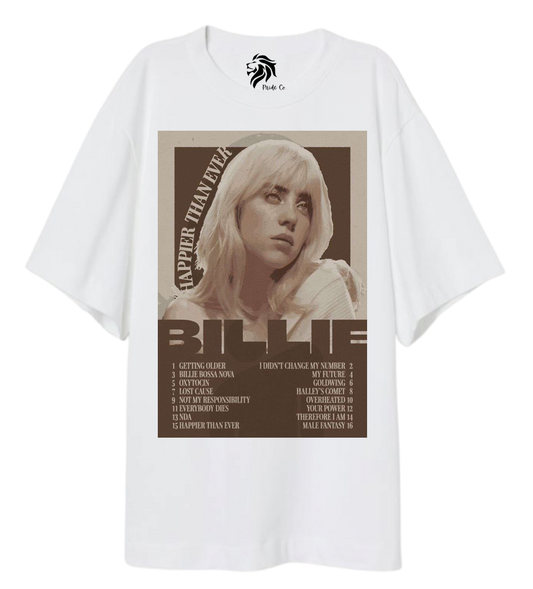 A Billie Eilish Oversized White Tee