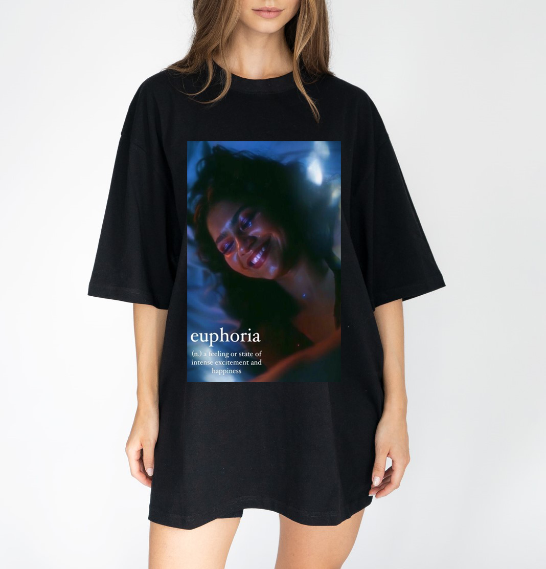 Euphoria Oversized Black Tee