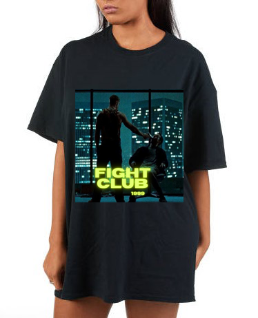 A Fight Club Oversized Black Tee