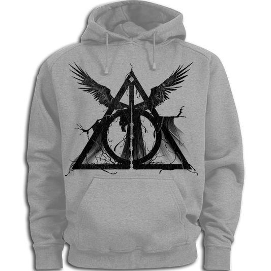 Harry Potter and The Deathly Hallows Grey Hoodie