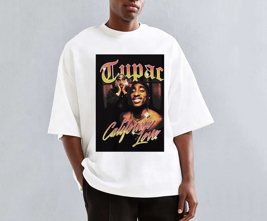 A Tupac Inspired Oversized White Tee