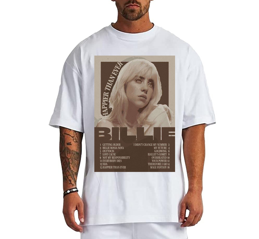 A Billie Eilish Oversized White Tee