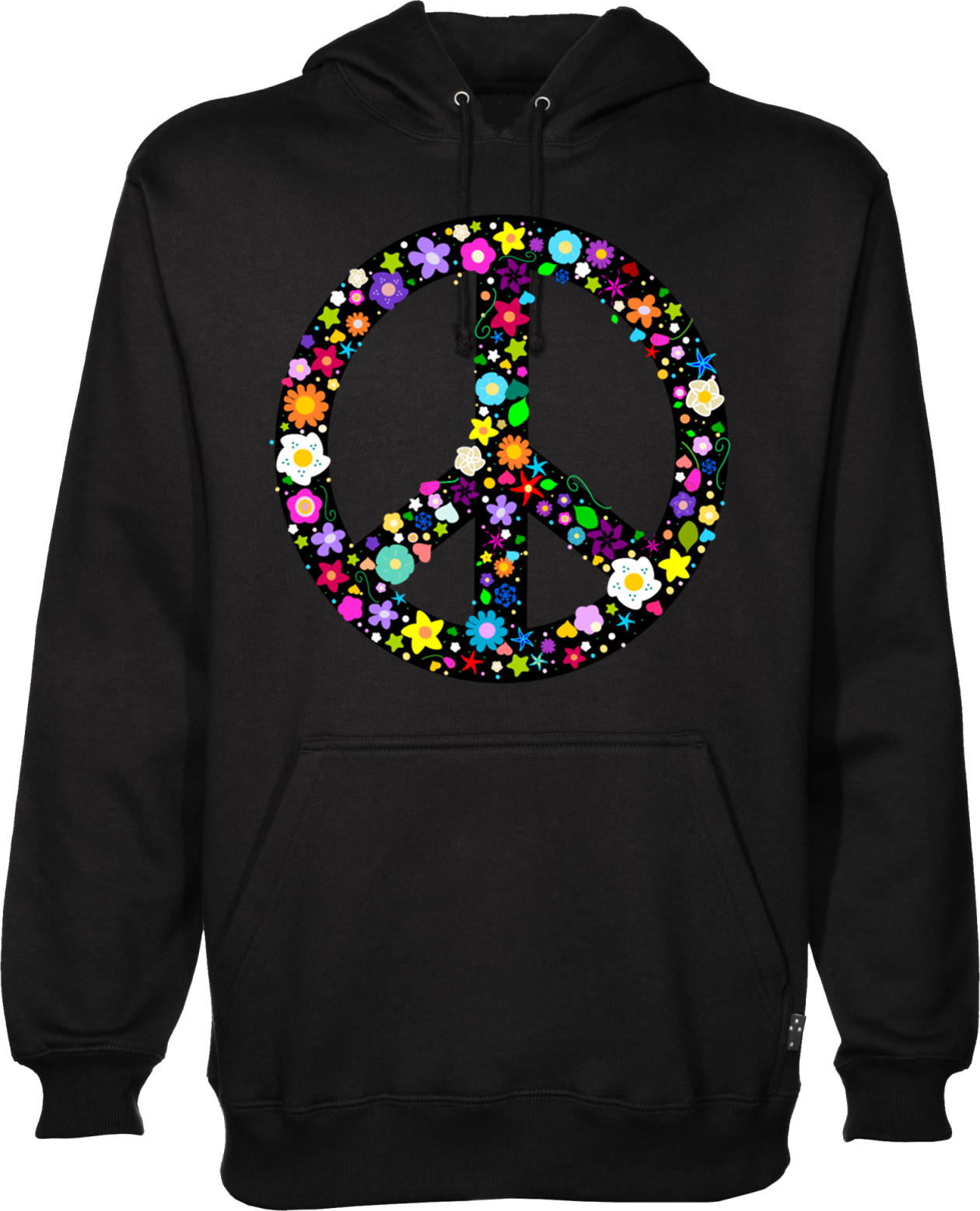 Peace Symbol Black Hoodie