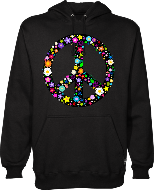 Peace Symbol Black Hoodie