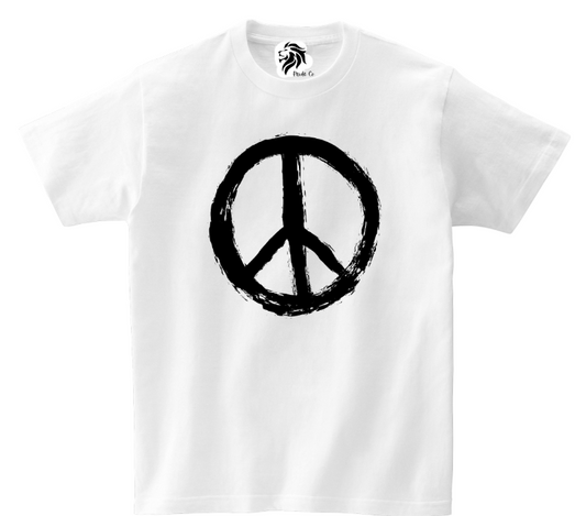 Peace Symbol. White Tee