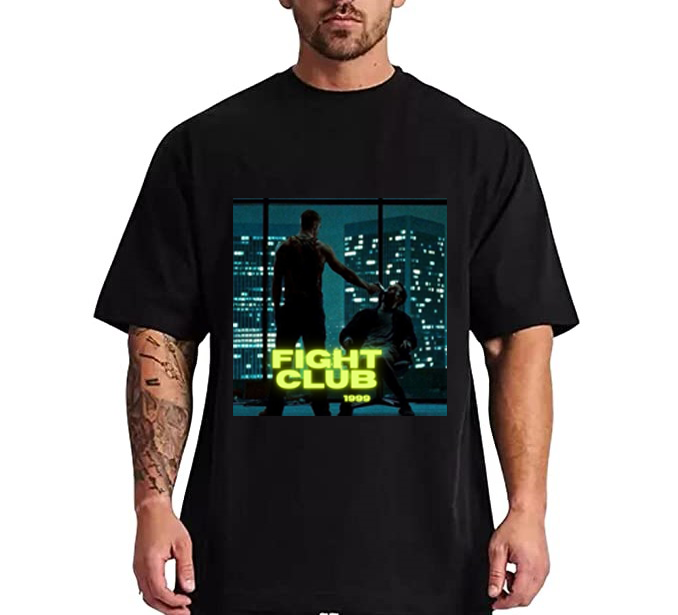 A Fight Club Oversized Black Tee